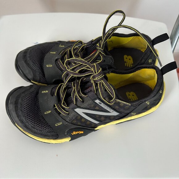 New Balance Minimus Trail MT10GG Vibram Running Shoes Black/Yellow  Size 7.5 - Picture 2 of 6